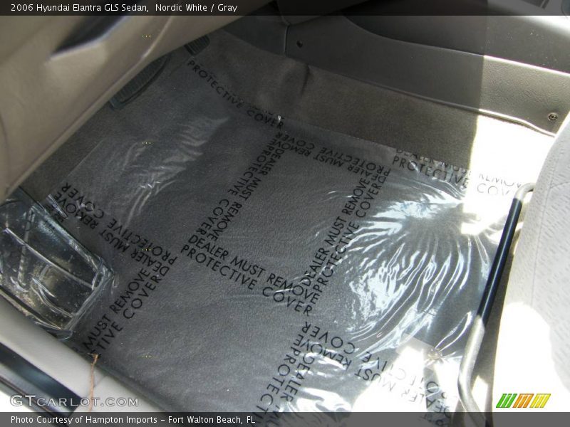 Nordic White / Gray 2006 Hyundai Elantra GLS Sedan