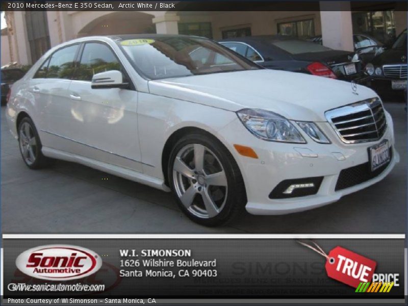 Arctic White / Black 2010 Mercedes-Benz E 350 Sedan