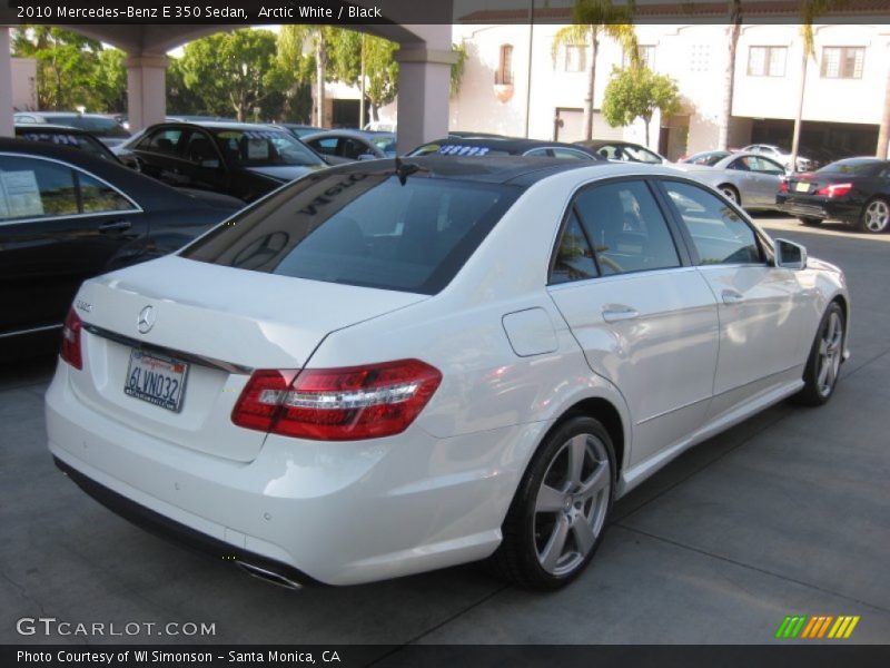 Arctic White / Black 2010 Mercedes-Benz E 350 Sedan