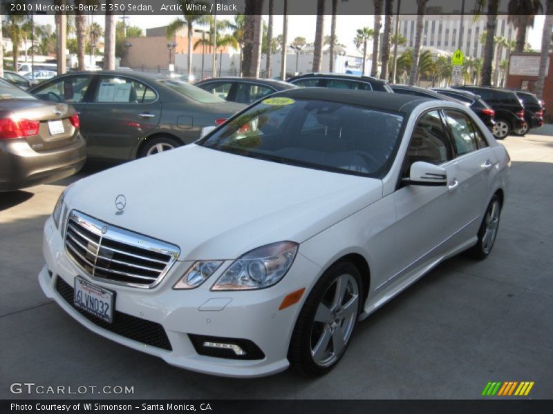 Arctic White / Black 2010 Mercedes-Benz E 350 Sedan