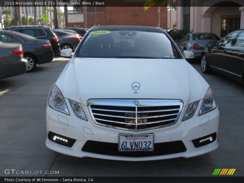 Arctic White / Black 2010 Mercedes-Benz E 350 Sedan