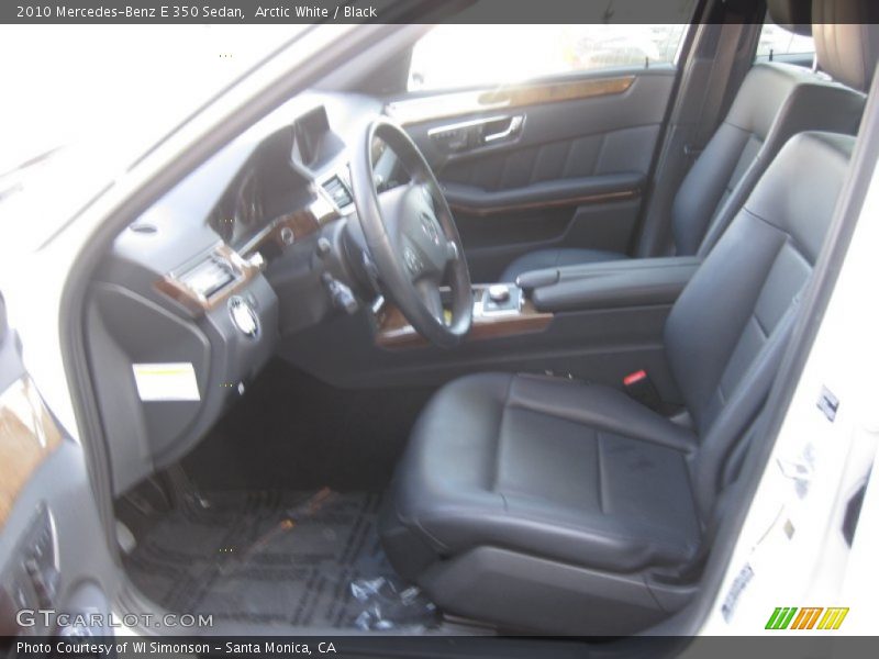 Arctic White / Black 2010 Mercedes-Benz E 350 Sedan