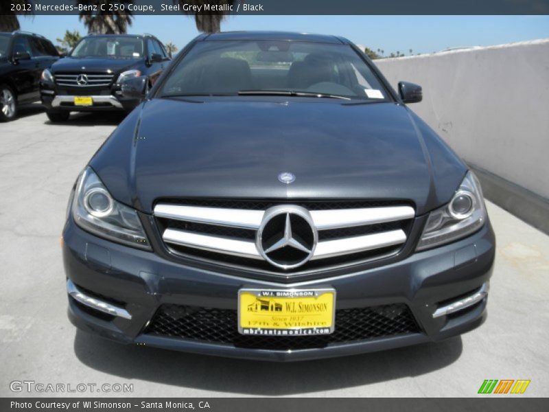 Steel Grey Metallic / Black 2012 Mercedes-Benz C 250 Coupe