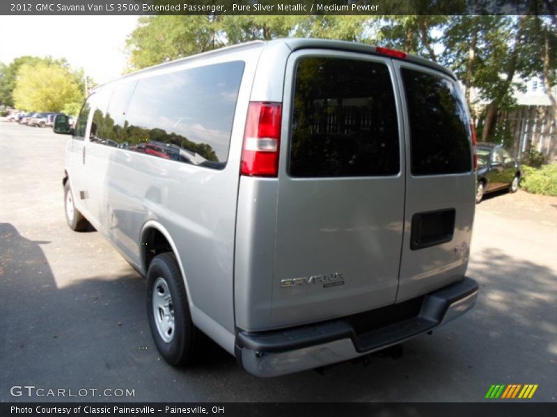 Pure Silver Metallic / Medium Pewter 2012 GMC Savana Van LS 3500 Extended Passenger