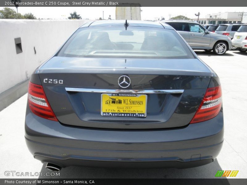 Steel Grey Metallic / Black 2012 Mercedes-Benz C 250 Coupe