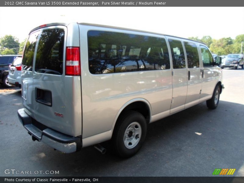 Pure Silver Metallic / Medium Pewter 2012 GMC Savana Van LS 3500 Extended Passenger