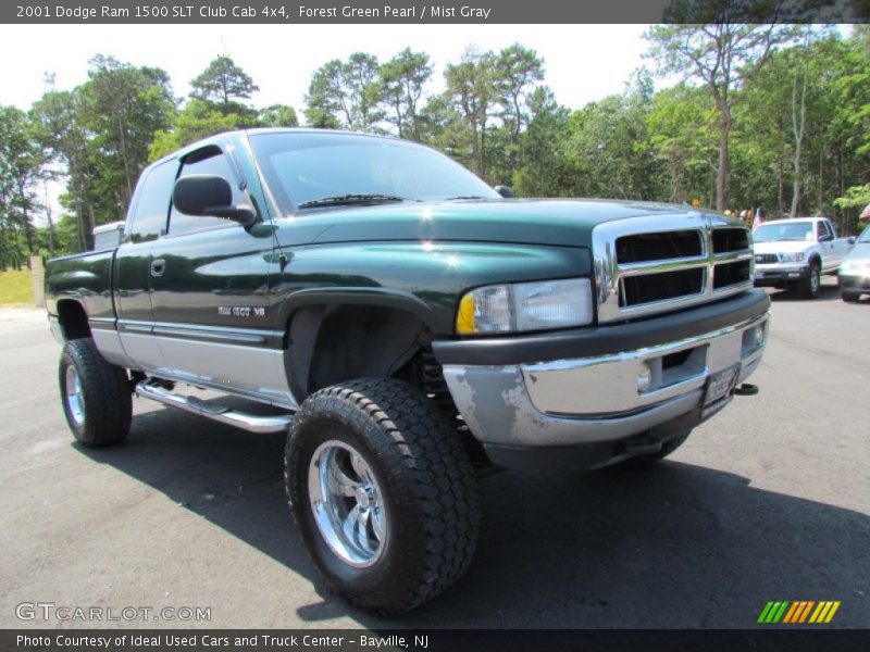 Forest Green Pearl / Mist Gray 2001 Dodge Ram 1500 SLT Club Cab 4x4