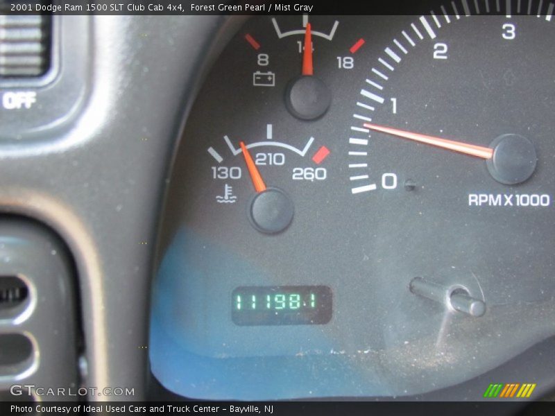 Forest Green Pearl / Mist Gray 2001 Dodge Ram 1500 SLT Club Cab 4x4