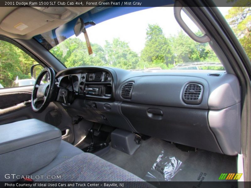 Forest Green Pearl / Mist Gray 2001 Dodge Ram 1500 SLT Club Cab 4x4