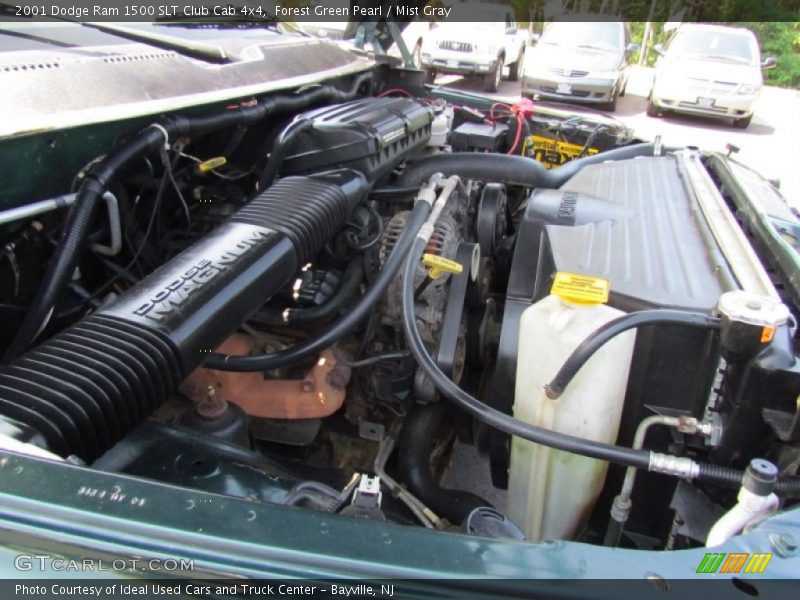 Forest Green Pearl / Mist Gray 2001 Dodge Ram 1500 SLT Club Cab 4x4