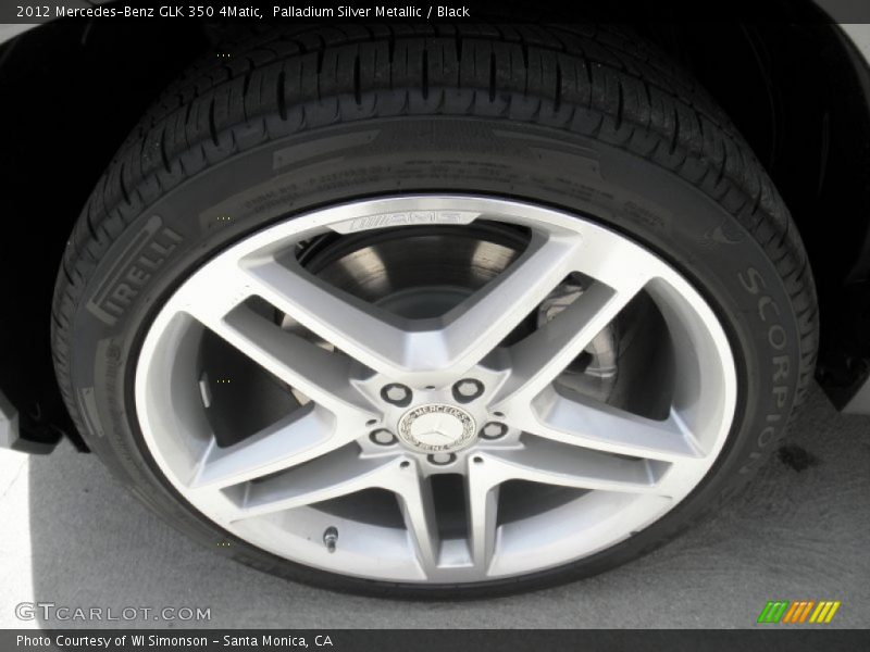 Palladium Silver Metallic / Black 2012 Mercedes-Benz GLK 350 4Matic