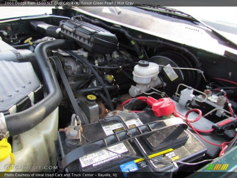 Forest Green Pearl / Mist Gray 2001 Dodge Ram 1500 SLT Club Cab 4x4