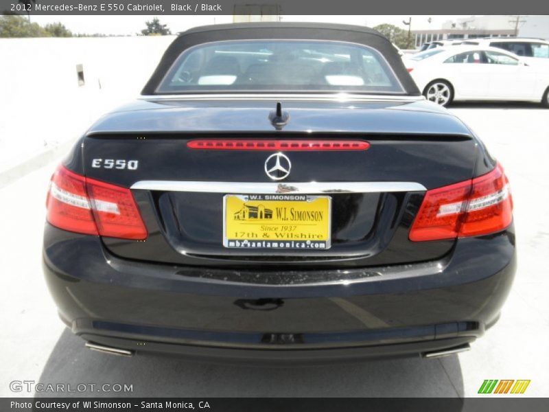 Black / Black 2012 Mercedes-Benz E 550 Cabriolet