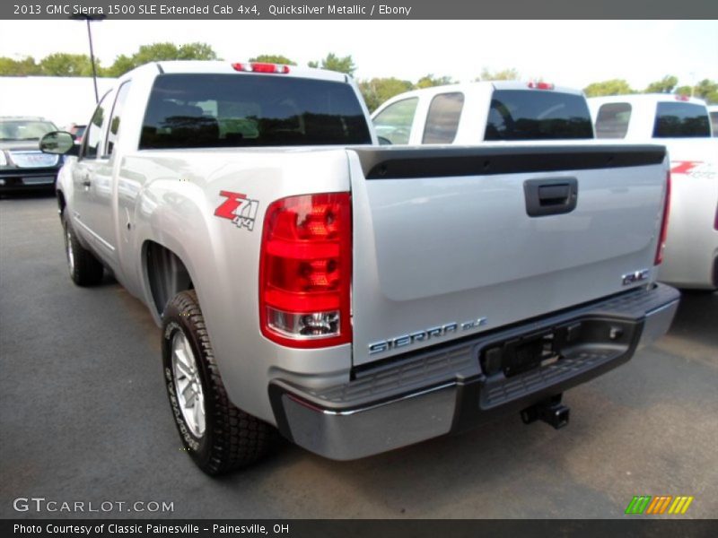 Quicksilver Metallic / Ebony 2013 GMC Sierra 1500 SLE Extended Cab 4x4