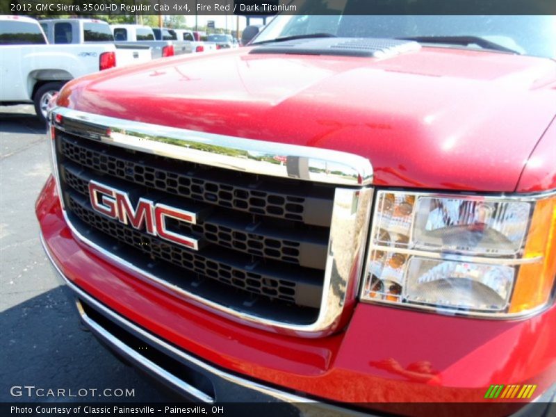 Fire Red / Dark Titanium 2012 GMC Sierra 3500HD Regular Cab 4x4