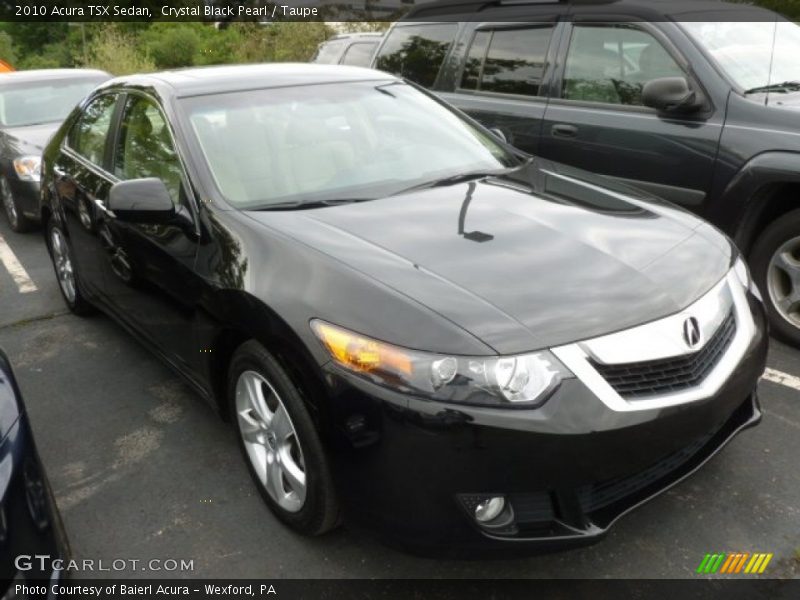 Crystal Black Pearl / Taupe 2010 Acura TSX Sedan