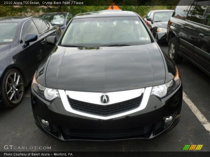 Crystal Black Pearl / Taupe 2010 Acura TSX Sedan