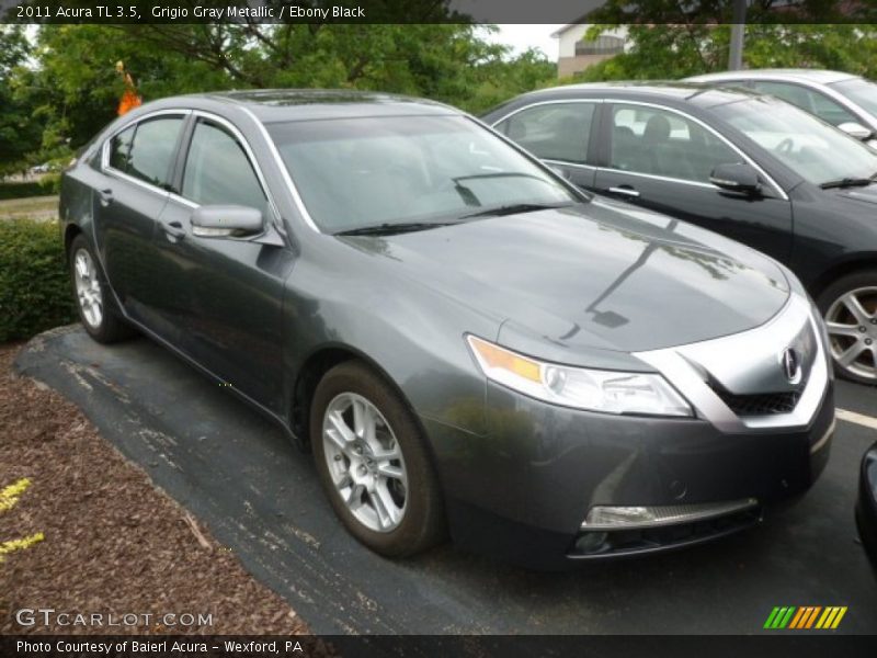 Grigio Gray Metallic / Ebony Black 2011 Acura TL 3.5
