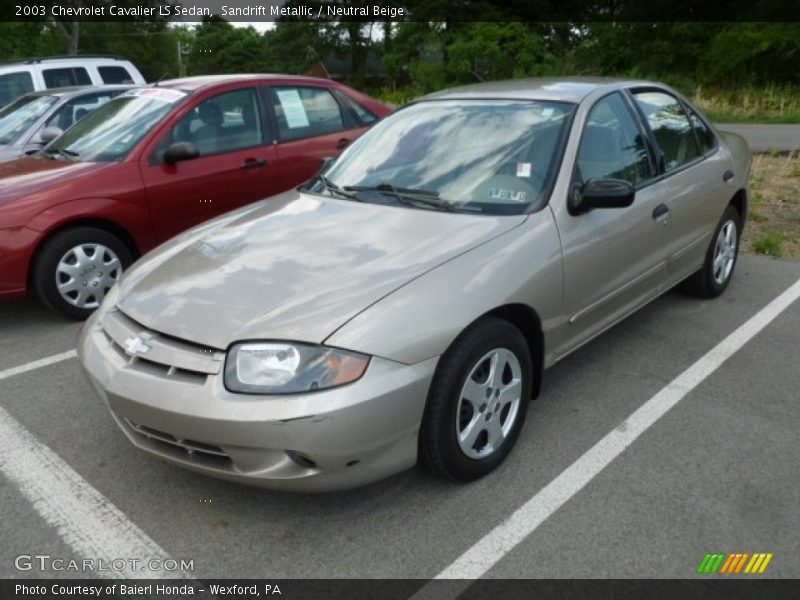 Sandrift Metallic / Neutral Beige 2003 Chevrolet Cavalier LS Sedan