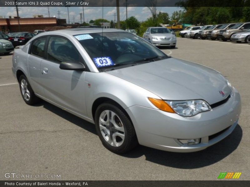 Silver / Gray 2003 Saturn ION 3 Quad Coupe