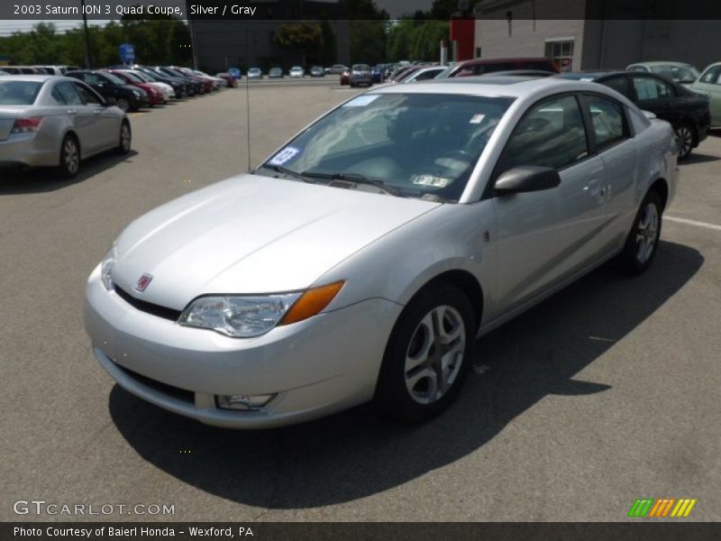 Silver / Gray 2003 Saturn ION 3 Quad Coupe