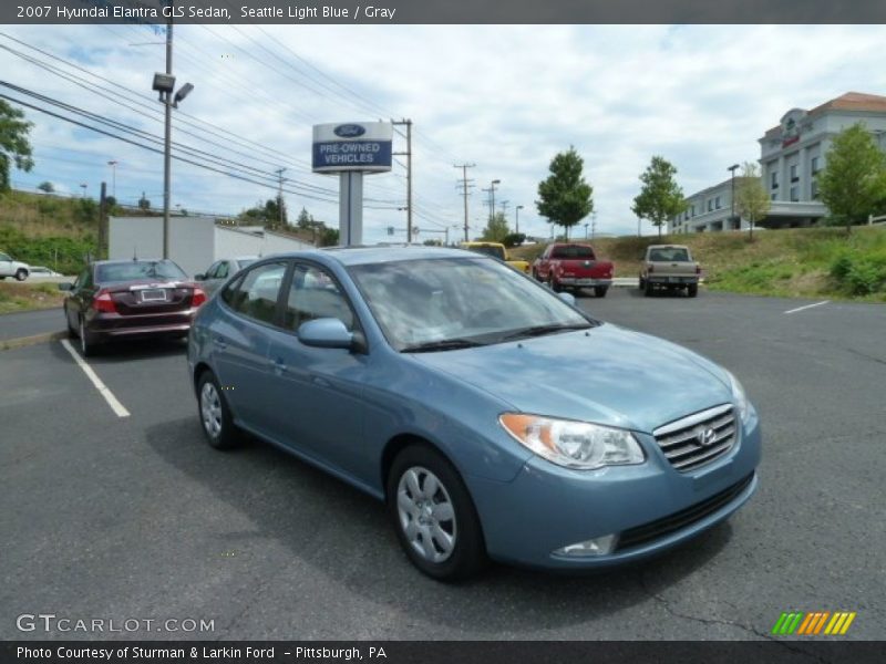 Seattle Light Blue / Gray 2007 Hyundai Elantra GLS Sedan