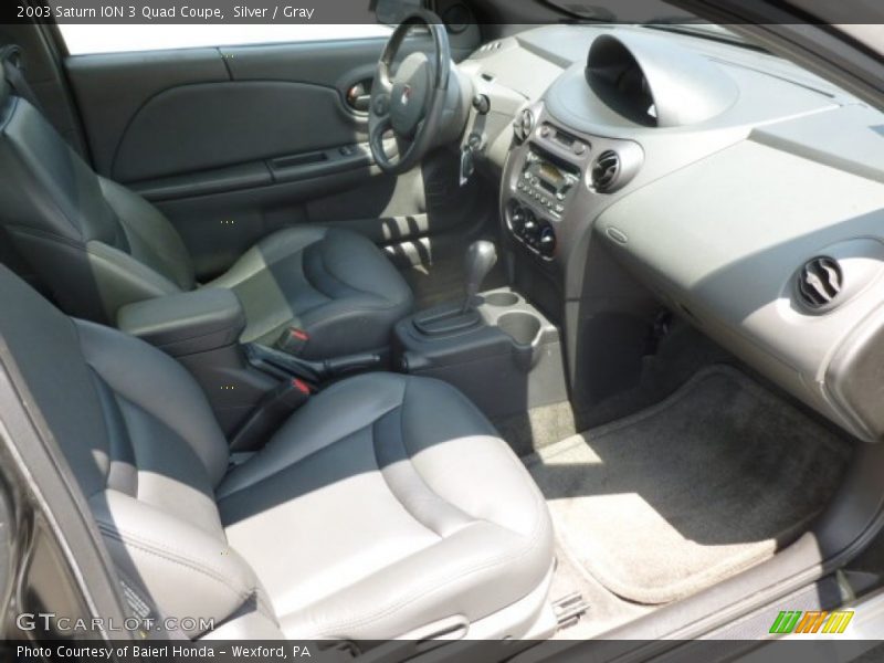Silver / Gray 2003 Saturn ION 3 Quad Coupe
