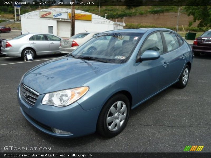 Seattle Light Blue / Gray 2007 Hyundai Elantra GLS Sedan