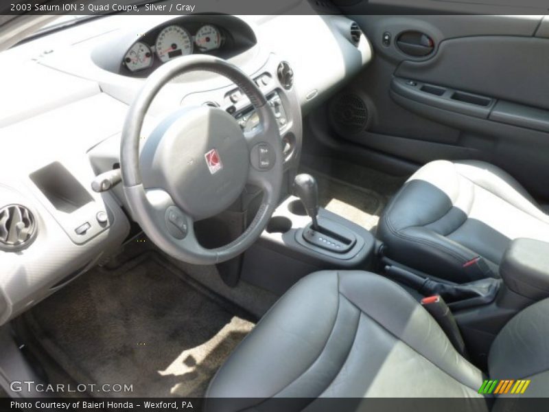 Silver / Gray 2003 Saturn ION 3 Quad Coupe