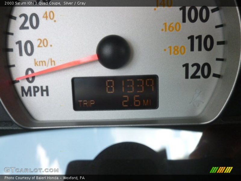 Silver / Gray 2003 Saturn ION 3 Quad Coupe