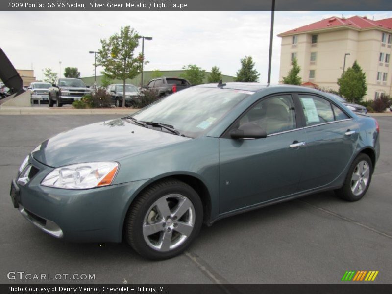 Silver Green Metallic / Light Taupe 2009 Pontiac G6 V6 Sedan