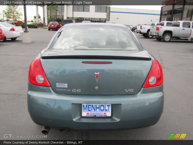Silver Green Metallic / Light Taupe 2009 Pontiac G6 V6 Sedan