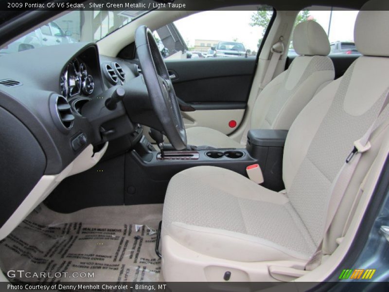Silver Green Metallic / Light Taupe 2009 Pontiac G6 V6 Sedan