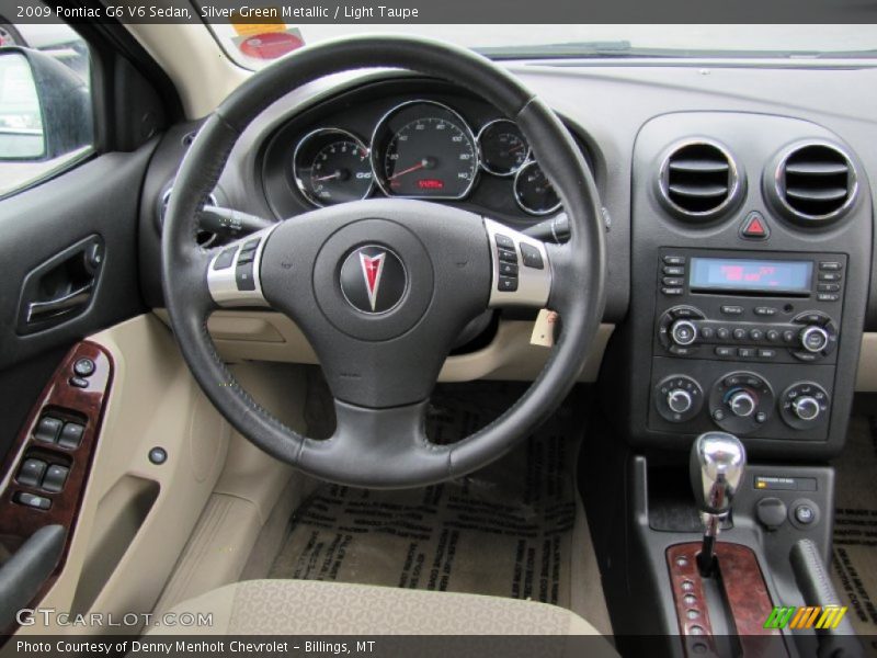 Silver Green Metallic / Light Taupe 2009 Pontiac G6 V6 Sedan