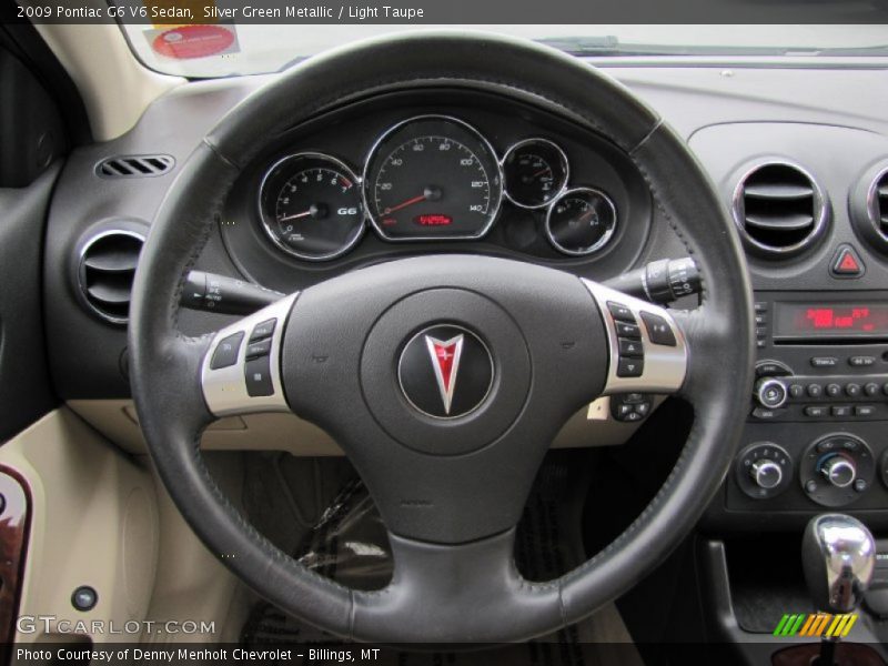 Silver Green Metallic / Light Taupe 2009 Pontiac G6 V6 Sedan