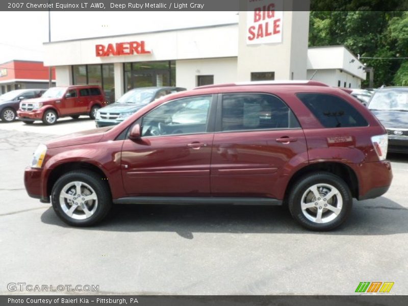 Deep Ruby Metallic / Light Gray 2007 Chevrolet Equinox LT AWD