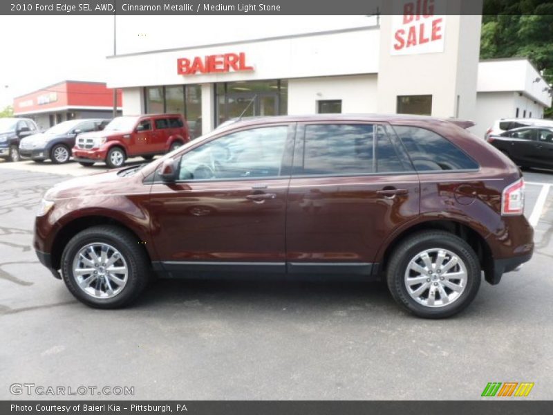 Cinnamon Metallic / Medium Light Stone 2010 Ford Edge SEL AWD