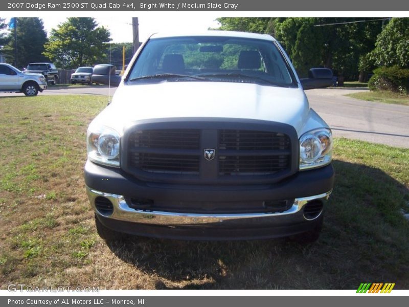Bright White / Medium Slate Gray 2007 Dodge Ram 2500 ST Quad Cab 4x4