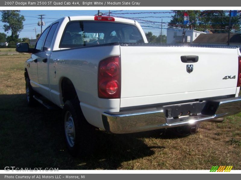 Bright White / Medium Slate Gray 2007 Dodge Ram 2500 ST Quad Cab 4x4
