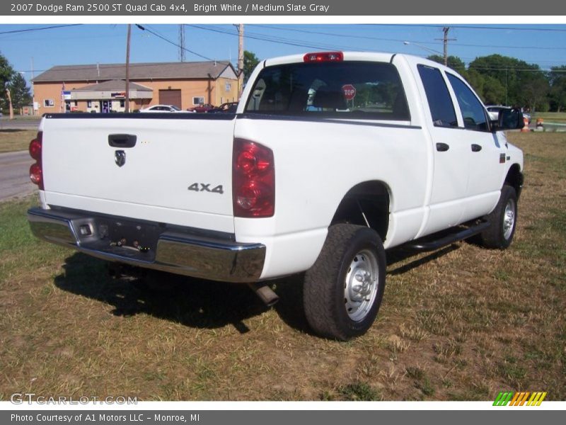 Bright White / Medium Slate Gray 2007 Dodge Ram 2500 ST Quad Cab 4x4