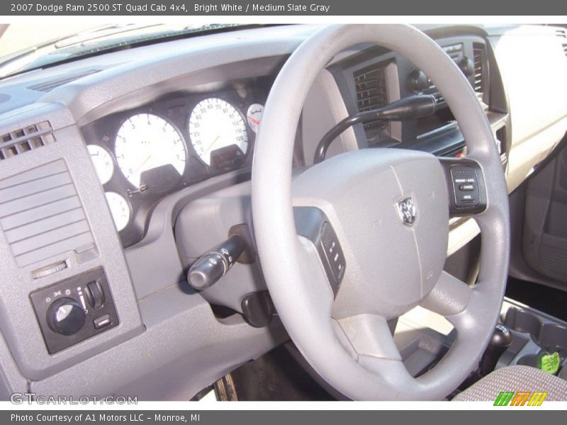 Bright White / Medium Slate Gray 2007 Dodge Ram 2500 ST Quad Cab 4x4