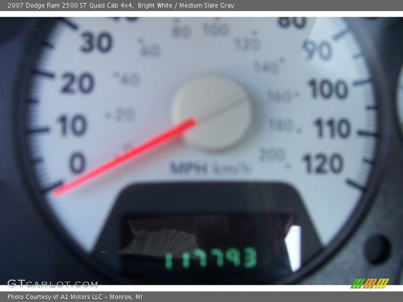 Bright White / Medium Slate Gray 2007 Dodge Ram 2500 ST Quad Cab 4x4