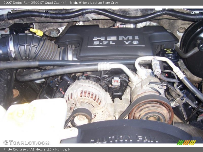 Bright White / Medium Slate Gray 2007 Dodge Ram 2500 ST Quad Cab 4x4