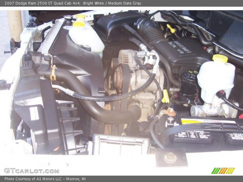 Bright White / Medium Slate Gray 2007 Dodge Ram 2500 ST Quad Cab 4x4