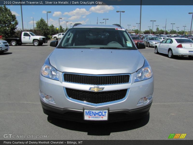 Silver Ice Metallic / Dark Gray/Light Gray 2010 Chevrolet Traverse LS
