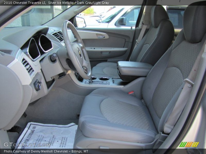 Silver Ice Metallic / Dark Gray/Light Gray 2010 Chevrolet Traverse LS
