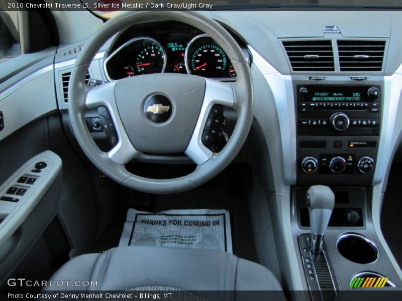 Silver Ice Metallic / Dark Gray/Light Gray 2010 Chevrolet Traverse LS