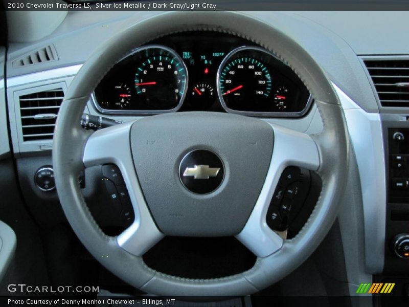 Silver Ice Metallic / Dark Gray/Light Gray 2010 Chevrolet Traverse LS