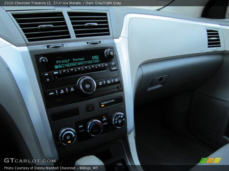 Silver Ice Metallic / Dark Gray/Light Gray 2010 Chevrolet Traverse LS