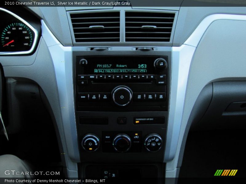 Silver Ice Metallic / Dark Gray/Light Gray 2010 Chevrolet Traverse LS